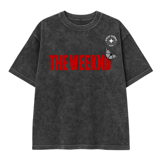 The weeknd (over sized acid washed t-shirt) limited edition